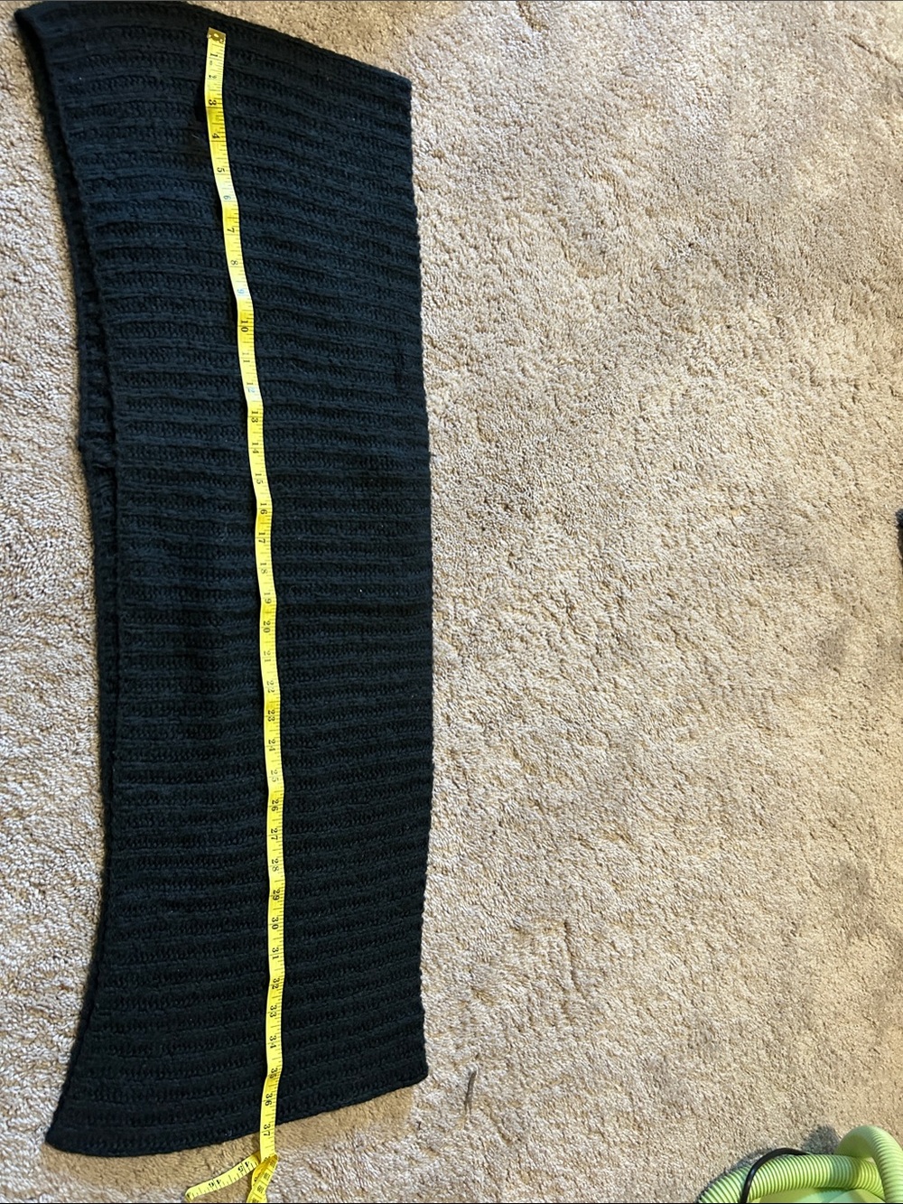 Merona Black Ribbed Knit Tube Scarf Wrap